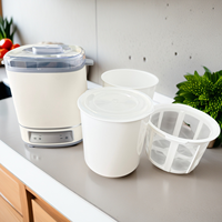 OUYOU SNJ-151 2026 Pembuat Yogurt Otomatis Rumah Tangga 1.5L Wadah Plastik Saringan Fungsi Timer Listrik Kelas A