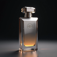 Flacons de parfum vides en verre personnalisés, couleur personnalisée, 50 ml, 100 ml, avec vaporisateur pompe, joint et forme personnalisée