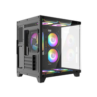 Boîtier Micro ATX AntarcChill en verre trempé de haute qualité, pour jeux, ordinateurs de bureau, tours d'ordinateurs, châssis d'ordinateurs