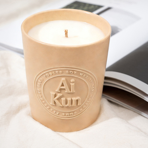 Vente en gros de bougies en cire de soja au design minimaliste personnalisé, dans un pot en céramique créatif, bougie en céramique de qualité supérieure pour café - Product Image 5