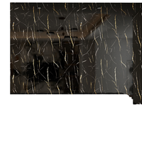Production rapide, vente en gros de plaques de marbre PVC, finition brillante UV, texture marbre, panneau mural