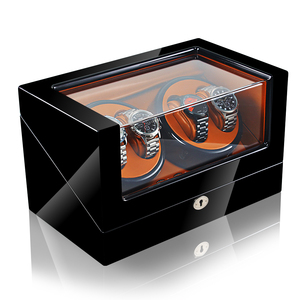 Hộp Lên Dây Đồng Hồ Tự Động 4 + 0, Hộp Lên Dây Đồng Hồ Sang Trọng Bao Bì Nội Thất Màu Đen Và Nâu - Product Image 2