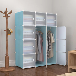 Cuisine Salon Placard Pliable En <span class=keywords><strong>Bois</strong></span> Plastique De Vetement Rangement Chambre Armoire pour vêtements - Product Image 3