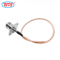 Câble d'extension coaxial à faible perte RG316 RG178 avec connecteur femelle de type N à montage sur panneau et extrémité libre