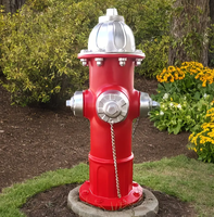 Bouche d'incendie vintage chien pipi poste rétro bouche d'incendie Figurine réaliste en résine rouge bouche d'incendie Statue ornements de jardin