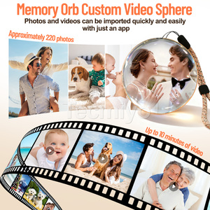 Quả cầu pha lê 3D video màn hình điện tử cá nhân hóa quả cầu kỷ niệm pha lê 3D trang trí cây thông Noel quả cầu kỷ niệm giá cả - Product Image 3