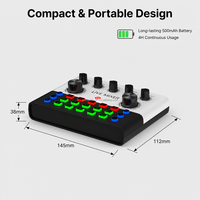 Carte son F993 directe usine, 7 modes de scène, 10 effets, interface audio OTG pour suppression du bruit sans fil/filaire