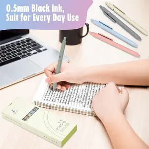 Luxury Metal Writing Pen With Premium Black Gel Ink Retractable For Office School Home Supplies Metal Pen