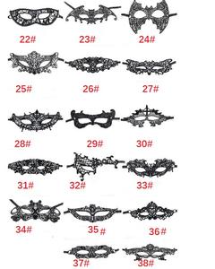 Mascarada Venetian Eyemask Halloween Sexy mujer máscara de encaje para carnaval disfraces fiesta disfraz bola negro Flexible - Product Image 5