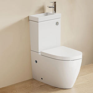 Lavabo y inodoro combinados dos en uno - Lavabo portátil para lavarse las manos con agua caliente - Conjunto de inodoro público con <span class=keywords><strong>cisterna</strong></span> - Product Image 2