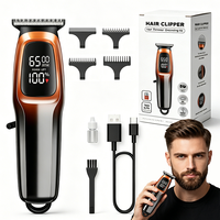Tondeuse à cheveux rechargeable Type-C, conception de sécurité en forme de R, rangement par crochet, 1800 mAh, 6500 tr/min, kit de toilettage professionnel