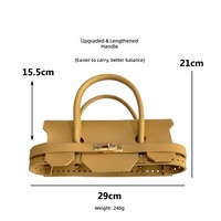 Nouvel accessoire de sac tissé à la main H Home, poignée allongée, fermoir en métal, style rétro européen et américain, cuir véritable solide