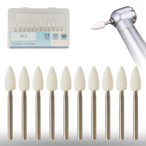 Dụng cụ đánh bóng nha khoa hiệu suất cao, đá trắng oxit nhôm hình ngọn lửa, mũi mài dùng cho hoàn thiện hợp kim kim loại - Product Image 2