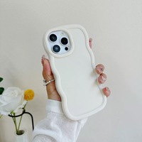 Coque de téléphone antichute en TPU pour iPhone 17, 16 Plus, 15 – Coque arrière en TPU motif vague large, couleur bonbon pour iPhone 16