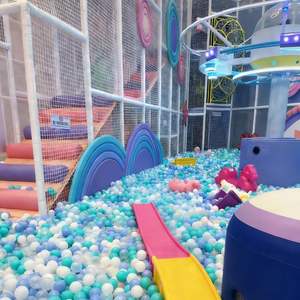 Parc de trampolines pour enfants avec zones de saut, d'<span class=keywords><strong>escalade</strong></span>, de jeux, piscine à balles et cubes de mousse - Product Image 5