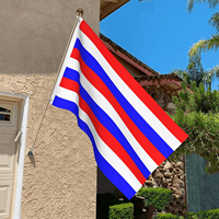 Drapeau national de haute qualité, à séchage rapide, écologique, en polyester, imprimé numériquement, avec logo personnalisé, taille personnalisée, forme rectangulaire
