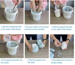 Kit complet de <span class=keywords><strong>moulage</strong></span> de mains pour couples, kits de bricolage pour adultes avec poudre de <span class=keywords><strong>moulage</strong></span> à l'alginate - Product Image 3