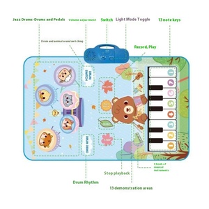 Grenz überschreitende EN71-zertifizierte Kinder früh kindliche Bildung Plastik trommel Jazz Drum Blanket Rutsch festes Pedal Tanzen Klavierspiel Spielen - Product Image 5