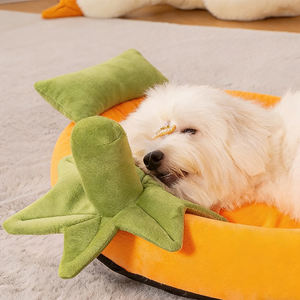 Caseta Ecológica para Mascotas, Perros, Gatos y Animales Pequeños, Gruesa, Cálida, de Invierno, Semicerrada, con Asa de Hoja Verde Súper Suave, 100% - Product Image 5