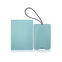 Porte-passeport personnalisé pour la famille Laserable Couverture de passeport gravée Porte-passeport de luxe et ensemble d'étiquettes pour bagages