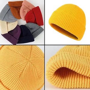 Gorro de pescador de punto con puño corto personalizado de fábrica, gorro de punto acrílico con logotipo de Etiqueta Privada, gorros para hombres, mujeres, niños y niños - Product Image 2