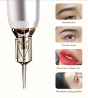 Aiguilles de tatouage jetables en acier inoxydable nano pour sourcils, 10 cartouches colorées, maquillage permanent, sûres, stérilisées au gaz EO, pour l'art corporel