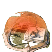 Tente de camping sphérique transparente pour l'extérieur, effet ciel étoilé, imperméable, 3000 mm+, chaude pour l'hiver
