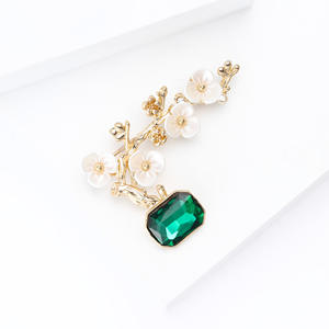 เข็มกลัดทรงบอนไซดอกพลัมประดับเพชรน้ำ ดีไซน์คลาสสิกใหม่ วัสดุอัลลอยด์ สำหรับงานเลี้ยงของผู้หญิง ของขวัญเครื่องประดับสุดหรู - Product Image 5