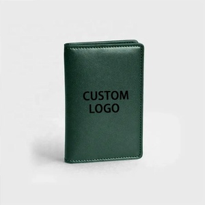 2025 Wholesale Handmade Genuine Leather Slim Cardholder Wallet Booklet Custom Business RFID Bifold Men's Credit Id Card Holder - Product Image 2