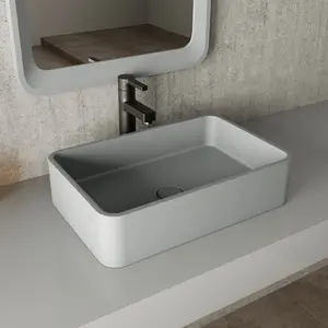 Bassin d'art en ciment fait à la main Évier de salle de bain durable Lavabos de comptoir Lavabo en béton Lavabos en ciment