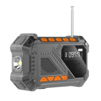 4000mAh Notfall-Wetterradio Solar-Handkurbel-Ladegerät AM/FM/Internet-Radio Tragbare Leselampe SOS-Alarm 32H