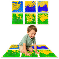 Dalles sensorielles épaisses antichoc pour enfants, textures variées, tapis d'activités sensorielles pour la crèche