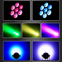Mini projecteur LED Par Can RGBW 7x30W en aluminium pour mariage, Noël, scène, lumière fine DMX DJ Luces LED Par Light pour fêtes