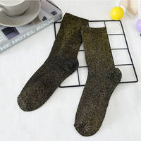 Chaussettes respirantes antidérapantes en polyester à paillettes, taille unique