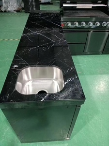 Cocina Exterior <span class=keywords><strong>de</strong></span> Lujo <span class=keywords><strong>en</strong></span> Forma <span class=keywords><strong>de</strong></span> L, Parrilla <span class=keywords><strong>de</strong></span> Gas <span class=keywords><strong>de</strong></span> Acero Inoxidable Personalizada con 7 Quemadores, Acabado <span class=keywords><strong>en</strong></span> Titanio Negro - Product Image 5