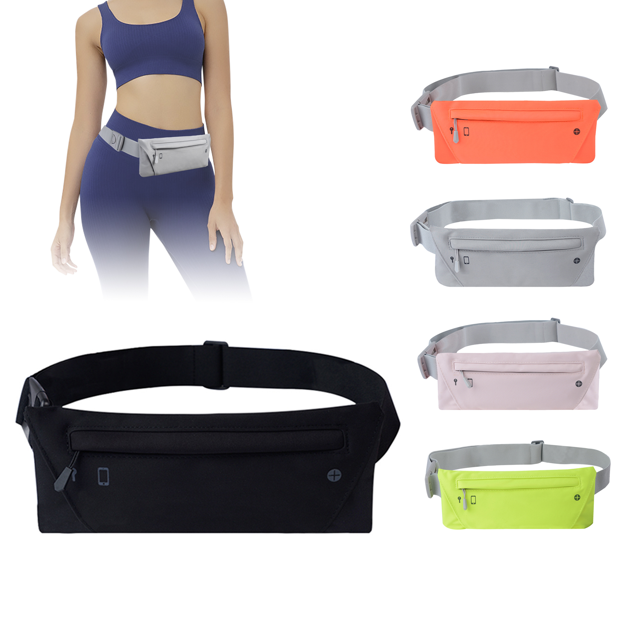Slim Running Belt Fanny Pack for Women Men