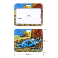 Wowei Tali Gantungan Kunci Personalisasi dengan Cetakan Sublimasi Poliester Motif Van Gogh Starry Night, Tali Gantungan Kunci Seni Keren untuk Gantungan Kunci