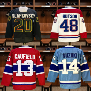 Men's Stitched HockeyJerseys 100% Polyester Quick Dry V-neck X-strap Loose Fit Cole Caufield Nick Suzuk Noah Dobson Juraj Sports - Product Image 3