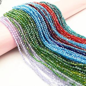 10 Piezas/Hilo de Cuentas de Cristal Ovaladas de 4 mm para Bisutería, Cuentas de Vidrio Coloridas para Hacer Pulseras y Collares - Product Image 4
