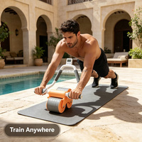 Rouleau abdominal professionnel pour hommes et femmes adultes, rebond automatique, pour la maison, la salle de sport, musculation abdominale, amincissement de la taille, entraînement