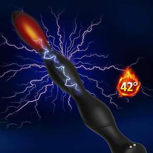 Vibrador Anal de silicona, Estimulación del punto G, 5 intensidades, descarga eléctrica, 10 patrones de vibración, masajeador de próstata Masculino - Product Image 3