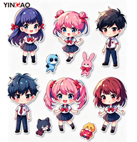 Autocollants en vinyle personnalisés imperméables Kawaii, autocollants découpés à l'emporte-pièce pour ordinateur portable, tasse, boîte cadeau, jouet, décoration, anime