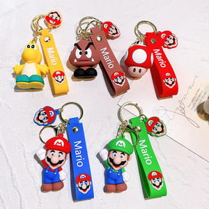 Porte-clés en caoutchouc mignon de la série <span class=keywords><strong>Super</strong></span> <span class=keywords><strong>Mario</strong></span> Bros <span class=keywords><strong>Mario</strong></span>, dessin animé 3D en PVC, anime, Luigi Yoshi - Product Image 2
