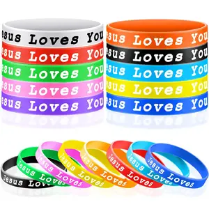 Pulsera reciclada estilo Silikons Bileklik personalizado ¿Qué haría Jesús pulsera brazaletes de silicona WWJD pulsera de silicona