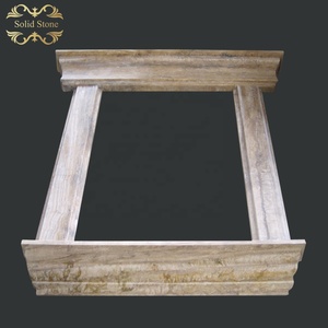 Fabbrica all'ingrosso di fascia alta facciata di casa decorativa intagliata a mano naturale travertino <span class=keywords><strong>in</strong></span> <span class=keywords><strong>pietra</strong></span> <span class=keywords><strong>archi</strong></span> finestra - Product Image 4