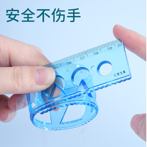 Soft Ruler Set of Four Pupils 15/20cm Student Stationery Set with Wavy <strong>Lines</strong> Cute Multifunctional Ruler - Product Image 2
