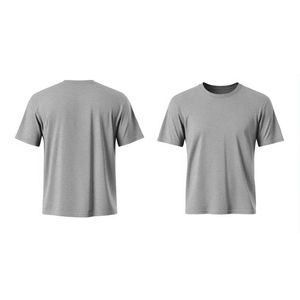 Camiseta de punto de algodón de marca de moda Primavera Verano 2025 para hombre, camiseta informal holgada fresca de manga corta con patrón teñido liso - Product Image 6