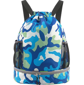 Sac à dos personnalisé avec cordon de serrage, compartiment à chaussures, sac de sport imperméable avec séparation sec/humide pour la gym et la natation - Product Image 6