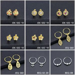 Jxx Nuevos Pendientes de Aro con Forma de Gota de Agua, Chapados en Oro de 24K, con Diamantes Incrustados, Joyería de Latón y Cobre para Mujer - Product Image 6