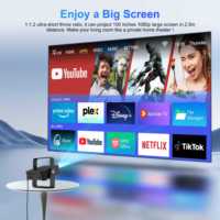 Nouveau projecteur design HM102 Android 13 Smart Home Cinéma 4K Full HD Vidéo WIFI 1080P LCD Projecteurs de cinéma